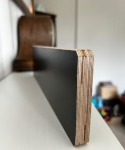 side view of the wooden sign