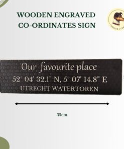 size of the wooden coordinates sign