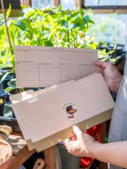 garden planner and divider cards for the chester and cooke seed box - a great gardening gift